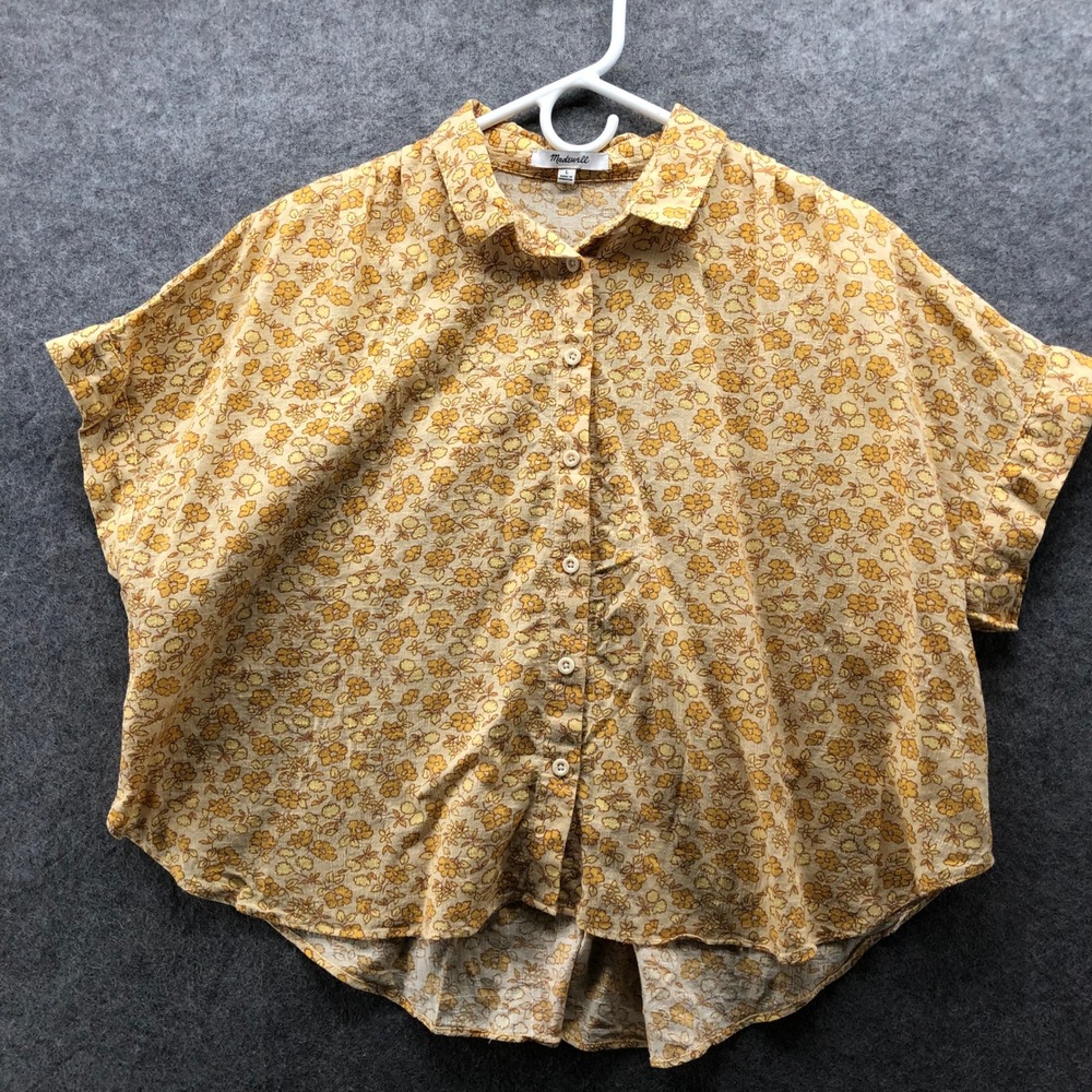 Madewell Yellow Floral Button-Down Shirt
